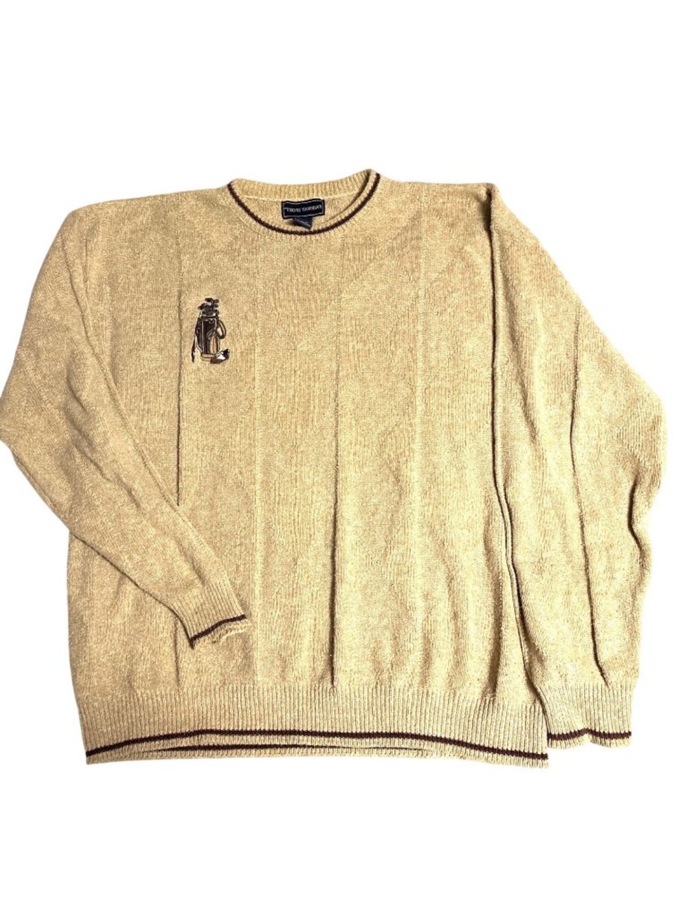 Fairway Sport Golf Embroidered Knit Sweater Xl Made In Usa